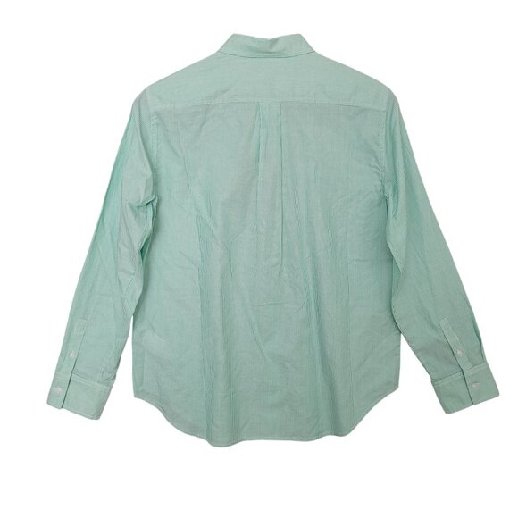 Everlane Striped Button Down Shirt Womens Size 4 Mint Green White Oversized NWT - Picture 2 of 7